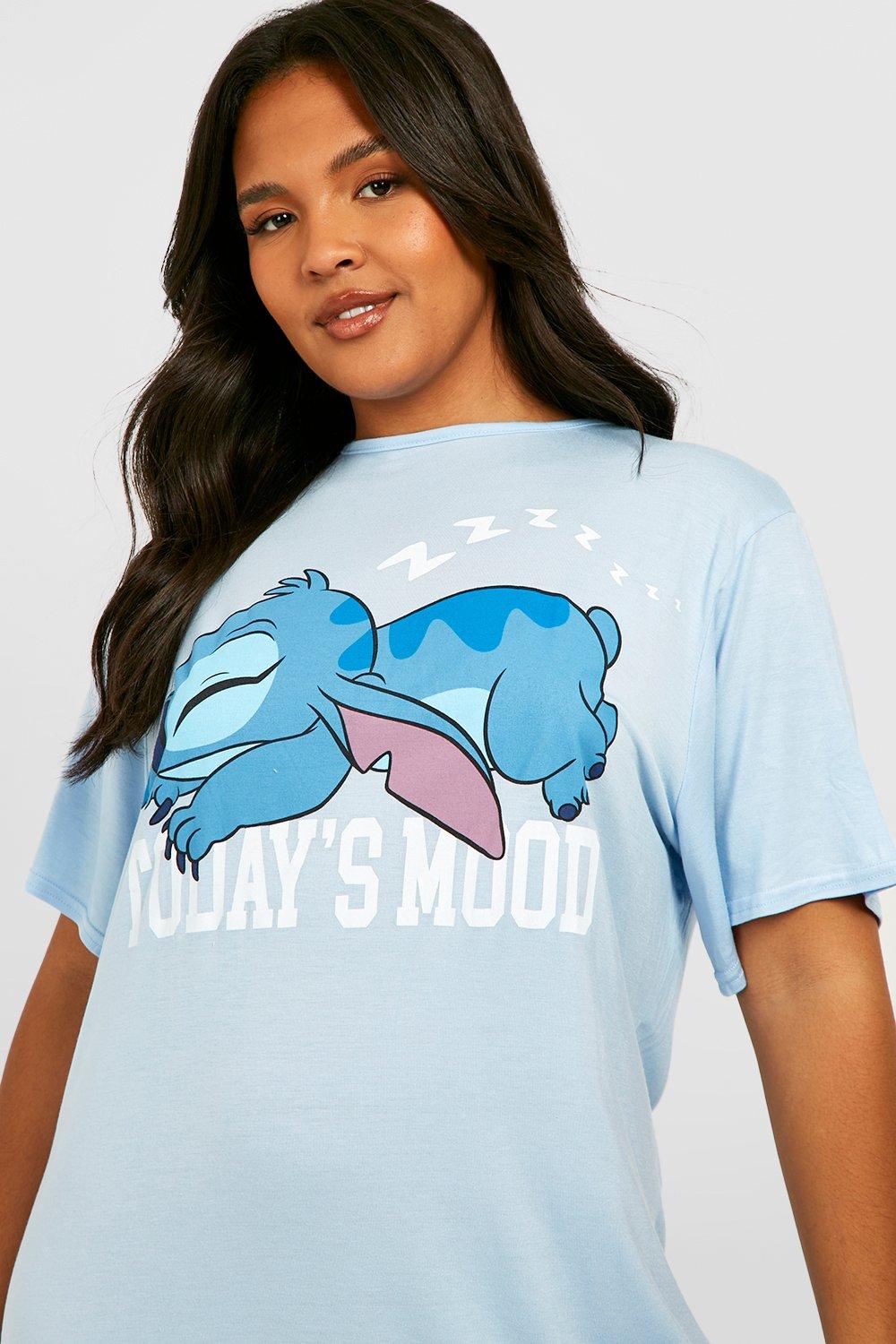Plus Schlaf T Shirt mit Today s Mood Print boohoo DE